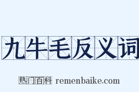 九牛毛反义词是什么意思的图片